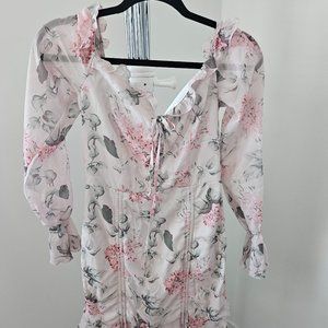 Last Chance! Sheer Floral Summer Mini Dress